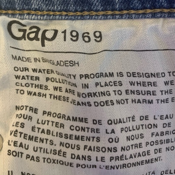 Gap 1969 Girlfriend Distressed Blue Jeans - Picture 4 of 9